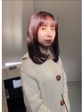 フリュイ(flui) 艶髪ワインレッド