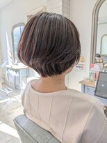 アウリイバイイルヘアー(Aulii by illu hair) 首元スッキリなショートボブ×モカベージュ◇