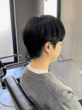 ラック(LUCK) 黒髪ショート/船橋/くすみベージュ/細めハイライト