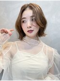 フェザーバング外ハネボブフェイスレイヤー 表参道 M0309