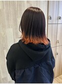 切りっぱなし裾カラー