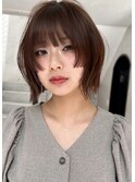 20代/韓国ボブ/レイヤーボブ/タッセルボブ/透明感カラー