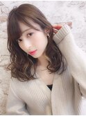 アンブレラカラー/こなれミディ/ウェーブパーマ/前髪/錦糸町