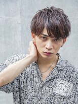 シティ(CITY) フェザーパーマブルーブラックサーフカールスパイキーショート