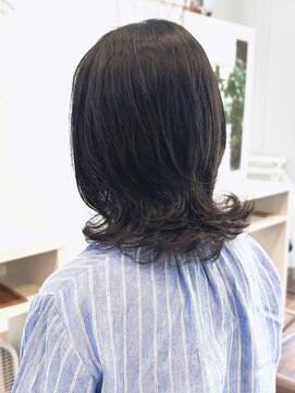 ランデ(RANDE) 白髪染め白髪ぼかし大人かわいいミディアムショートボブ40代50代