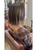 ハイライトグラデーションボブ　プレイングカラー　ルーツカラー