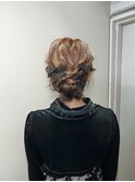 ヘアセットヘアアレンジシニョンアレンジ結婚式２次会