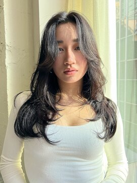 ランプ 代官山(the lamp) 艶髪髪質改善でレイヤーたっぷりカット透明感アッシュブラック