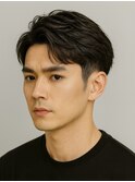 Haleニュアンスパーマスパイキーショートバーバーフェザーパーマ