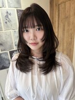 エトワ 中央店(etoi)&nbsp;大分ミディアムレイヤー韓国ヘアくびれスタイル顔まわりカット