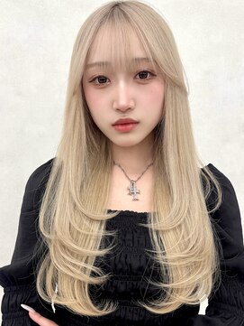 エジョン 三鷹店(Aejon) 三鷹レイヤーカット韓国ダブルカラー顔周り前髪カットボブ