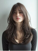 ダル 渋谷/表参道(DAL.)&nbsp;レイヤーカット/顔周りカット/触覚/グレージュ/韓国巻き