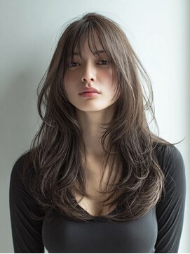 ダル 渋谷/表参道(DAL.) レイヤーカット/顔周りカット/触覚/グレージュ/韓国巻き
