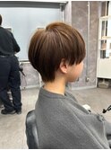 アンブレラカラー前髪クールショートイメチェン