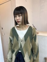 キーパーソン(kii person)&nbsp;person×デザインカラー×切りっぱなしボブ
