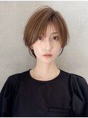 丸みショート/カーテンバング/顔周りカット/ダークブルー☆447