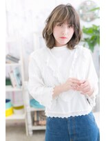 ミック 日暮里店(miq)&nbsp;ハーフ顔作る★くせ毛風カール×3Dカラー