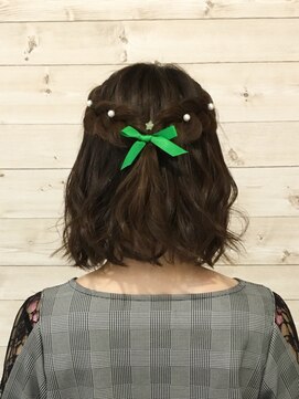 ヘアメイク エンカレッジ(HAIR MAKE encourage) 編み込み巻き下ろし