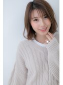 大人可愛いくすみピンク♪小顔外ハネボブY戸田公園20代30代40代