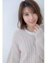 カバーヘア ブリス 戸田公園西口店(COVER HAIR bliss)&nbsp;大人可愛いくすみピンク♪小顔外ハネボブY戸田公園20代30代40代