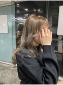 ロングレイヤー/グレージュ/透明感カラー/お顔周りレイヤー