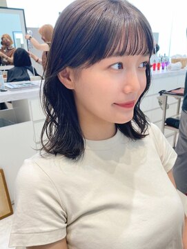 ケーツー あべのキューズモ－ル店(K-two) シースルーバング*レイヤーカット*グレーベージュ*地毛風カラー