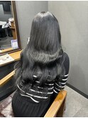 #ロングヘア#黒髪#エクステ#プルシールエクステ