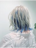 【a_kara/エーカラ】パールホワイト+ビビッドブルー
