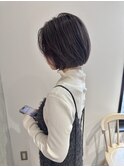 YOKE 大人ボブ切りっぱなしボブぱつっとボブアッシュグレージュ