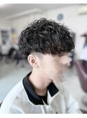 波巻きパーマ