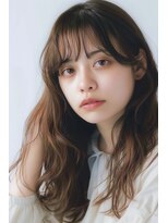 ラナ 新宿(lana)&nbsp;セミロング/ブラウン/シースルーバング/【lana hair新宿】