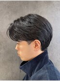 メンズセンターパートニュアンスパーマメンズパーマ