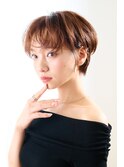 【50代髪型】大人女子ハンサムショート×ラベンダーアッシュ