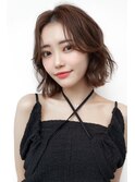 20代30代大人美人タッセルボブ/マロンベージュ