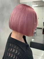 ベレーザ 渋谷(BELEZA)&nbsp;15403ブリーチ＆ダブルカラーベビーピンクホワイトピンクボブ