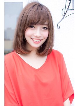 ロンドローズ 名古屋(Lond damaskRose) 【Lond damaskRose】川瀬賢翁 流し前髪×内巻きボブ