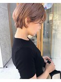 ベージュ 大人ハンサムショート