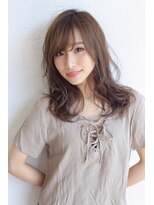 トータルビューティーサロン プリエ(prier) 透け感colour◎透明感カラー/うざバングふんわりセミロング