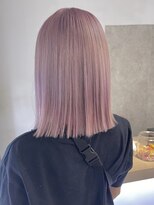 サンク 原宿 表参道(cinq)&nbsp;ダブルカラー/ピンクベージュ/ベージュカラー/ケアブリーチ ボブ