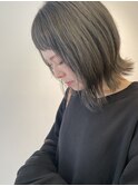 カーキグレージュカラー (ブリーチオンカラー)