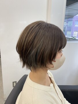 エイト 恵比寿店(EIGHT ebisu) 学割外ハネショートインナーカラーオリーブベージュ