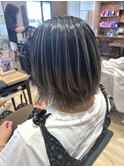 ホワイトシルバーバレイヤージュ