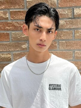 アイドットプラスサッポロ 札幌(i.+SAPPORO) メンズニュアンスパーマ黒髪センターパート韓国マッシュ　O1