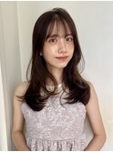 巻いても可愛いラングレイヤーとブラウンベージュ◎