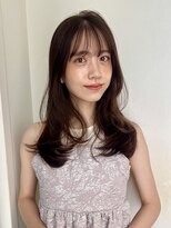 ローネス(LONESS) 巻いても可愛いラングレイヤーとブラウンベージュ◎