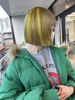 ミルクティーベージュイエローハイライトグレージュ