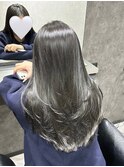 ブルーグレージュ/ザクザクレイヤー/髪質改善トリートメント