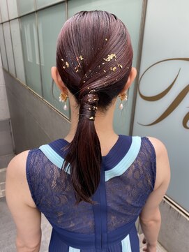 ティエラ 原宿 表参道(Tierra) 〈Tierra毛利仁美〉金箔　タイトヘアアレンジ