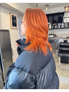 アンダーカレント(undercurrent) ブリーチ デザインカラー オレンジカラー ハイトーン