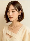 ボブ 前髪なし アッシュベージュ 艶髪 ショートボブ 髪質改善